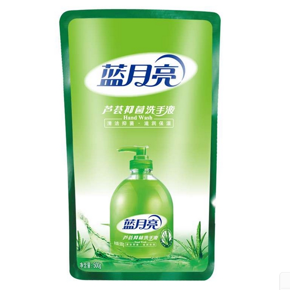 蓝月亮 芦荟抑菌洗手液 500ml*1袋装 补充装 清洁抑菌99.9%泡沫易冲洗