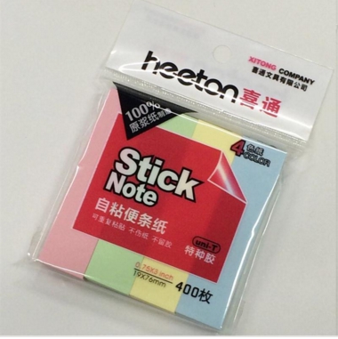 喜通（heeton）XT-014 自粘便条纸 19mm＊76mm 100枚＊4条