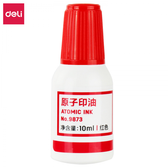 得力(deli) 9873 原子印油 10ml 红色