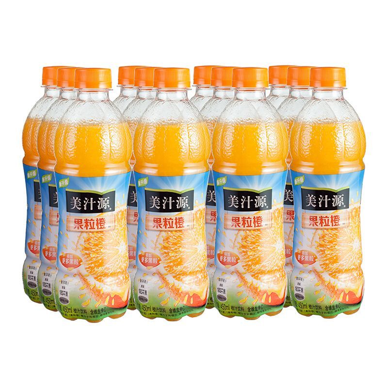 美汁源( Mintue Maid) 果粒橙/橙汁/果汁饮料 450ml*12瓶 整箱装 可口可乐公司出品