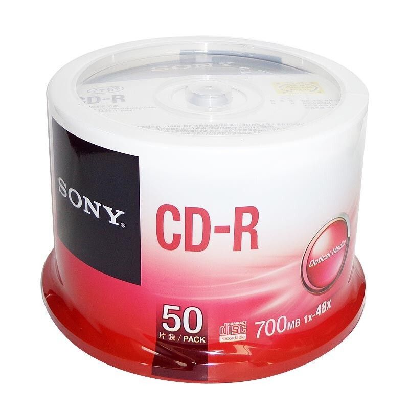 索尼（SONY） CD-R 空白光盘 700MB CD刻录盘  50片/桶