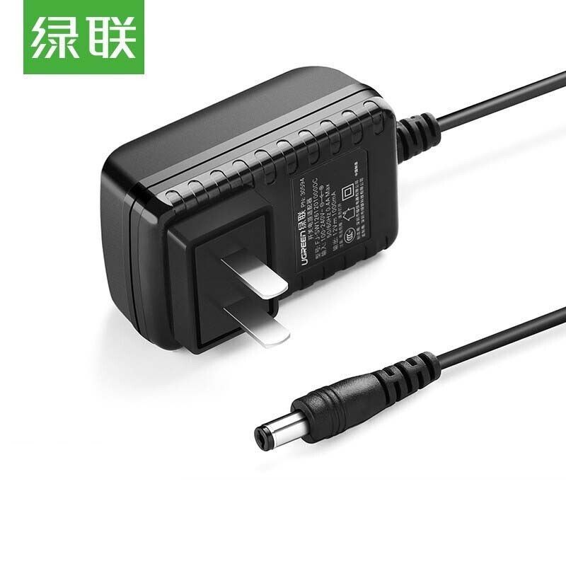 绿联（UGREEN） 12V 1A电源适配器 DC 5.5*2.1mm 多功能充电器 （30594）