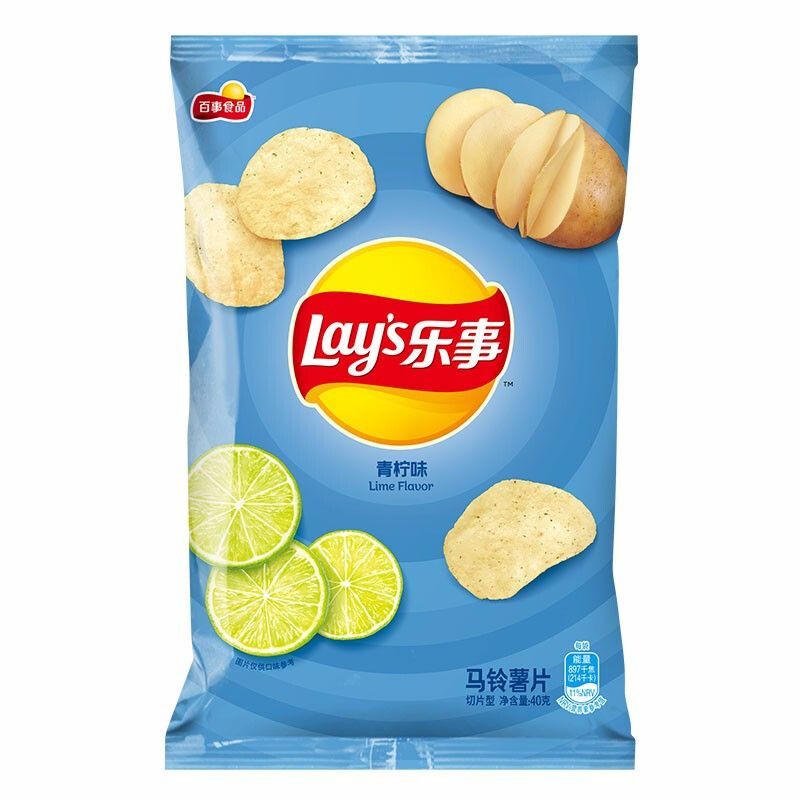 乐事（Lay’s）薯片 清新青柠味 40g/包 10包装