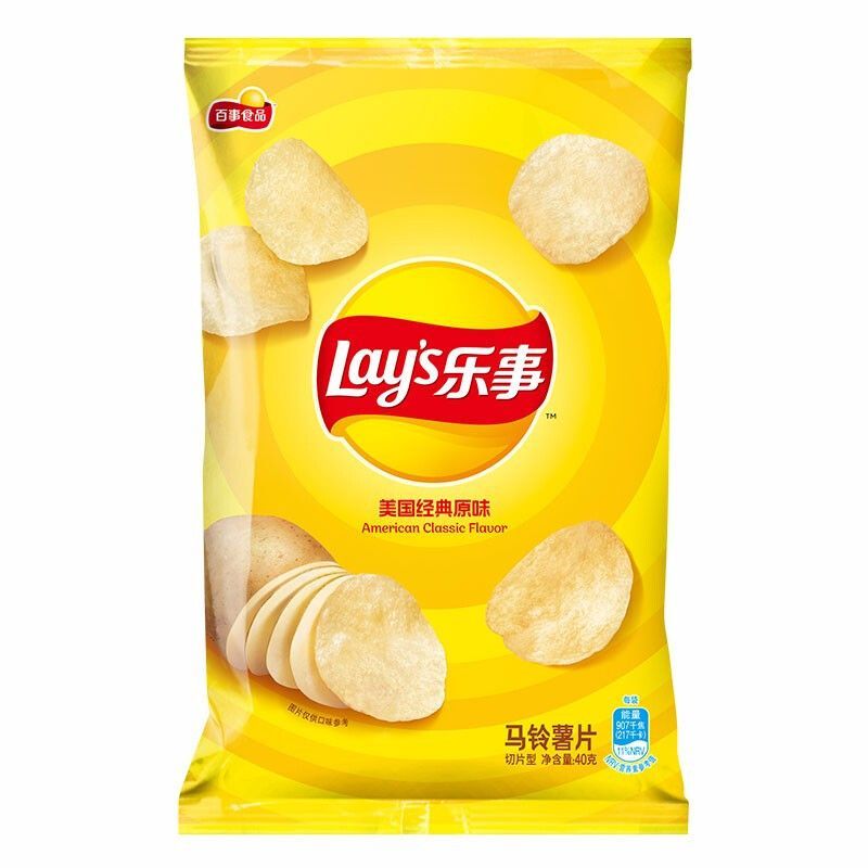 乐事（Lay’s）薯片  美国经典原味 40g/包 10包装