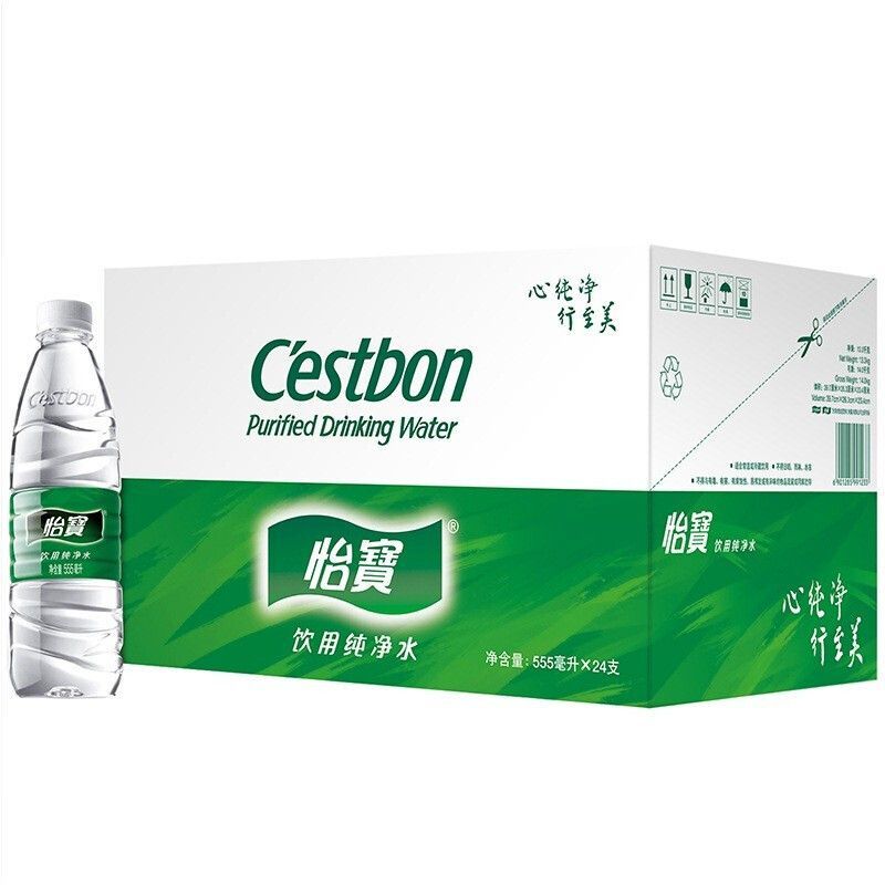 怡宝 555ml 纯净水 24瓶/箱 整箱装