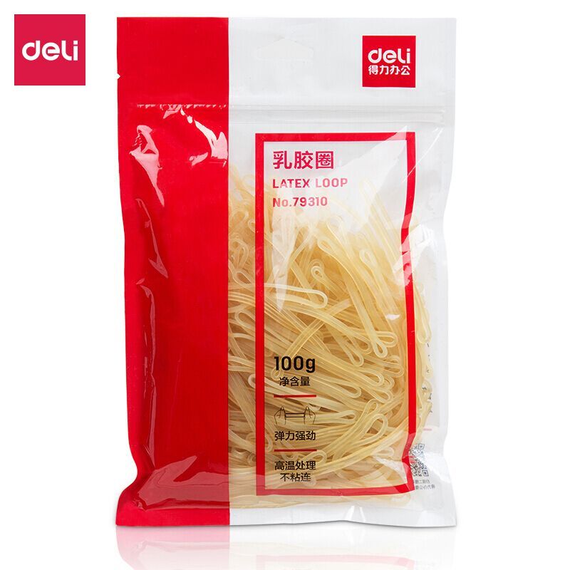 得力(deli) 79310 乳胶圈 100g/袋