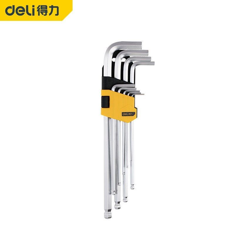 得力(deli)工具 DL3090 加长球头内六角9件套 1.5-10mm