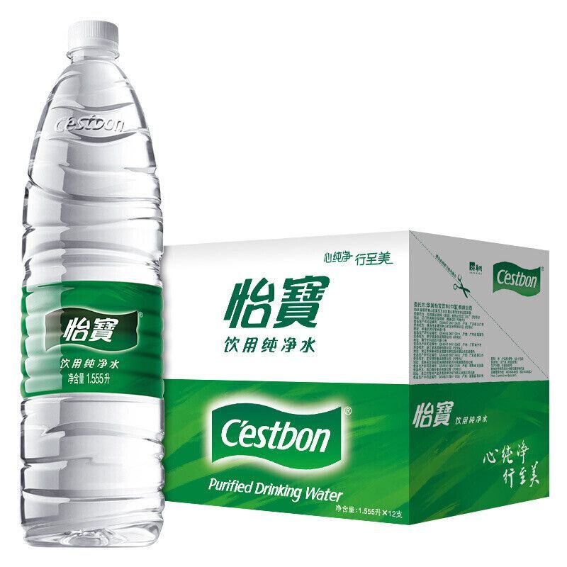 怡宝 1.555L 纯净水 12瓶/箱 整箱装