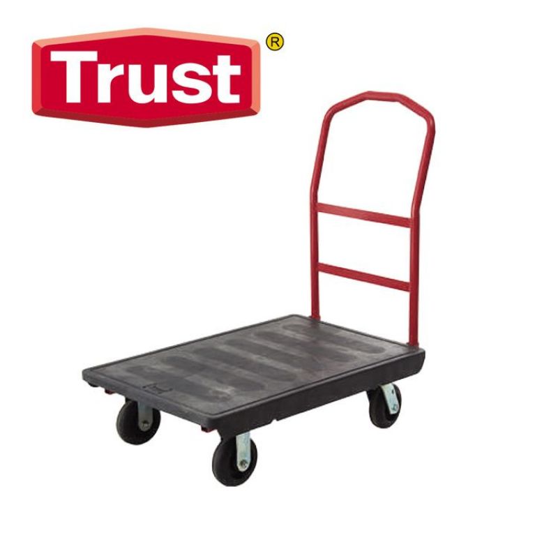 特耐适（TRUST）中号平板手推车（黑色）PP脚轮；4415