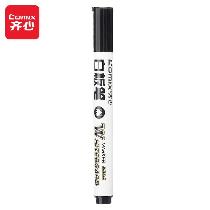 齐心(Comix) WB717 好写易檫白板笔 2.0mm 黑色 1支装